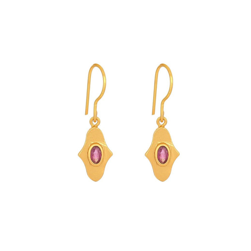 Birthstone Hamsa Drops In Pink Tourmaline - October