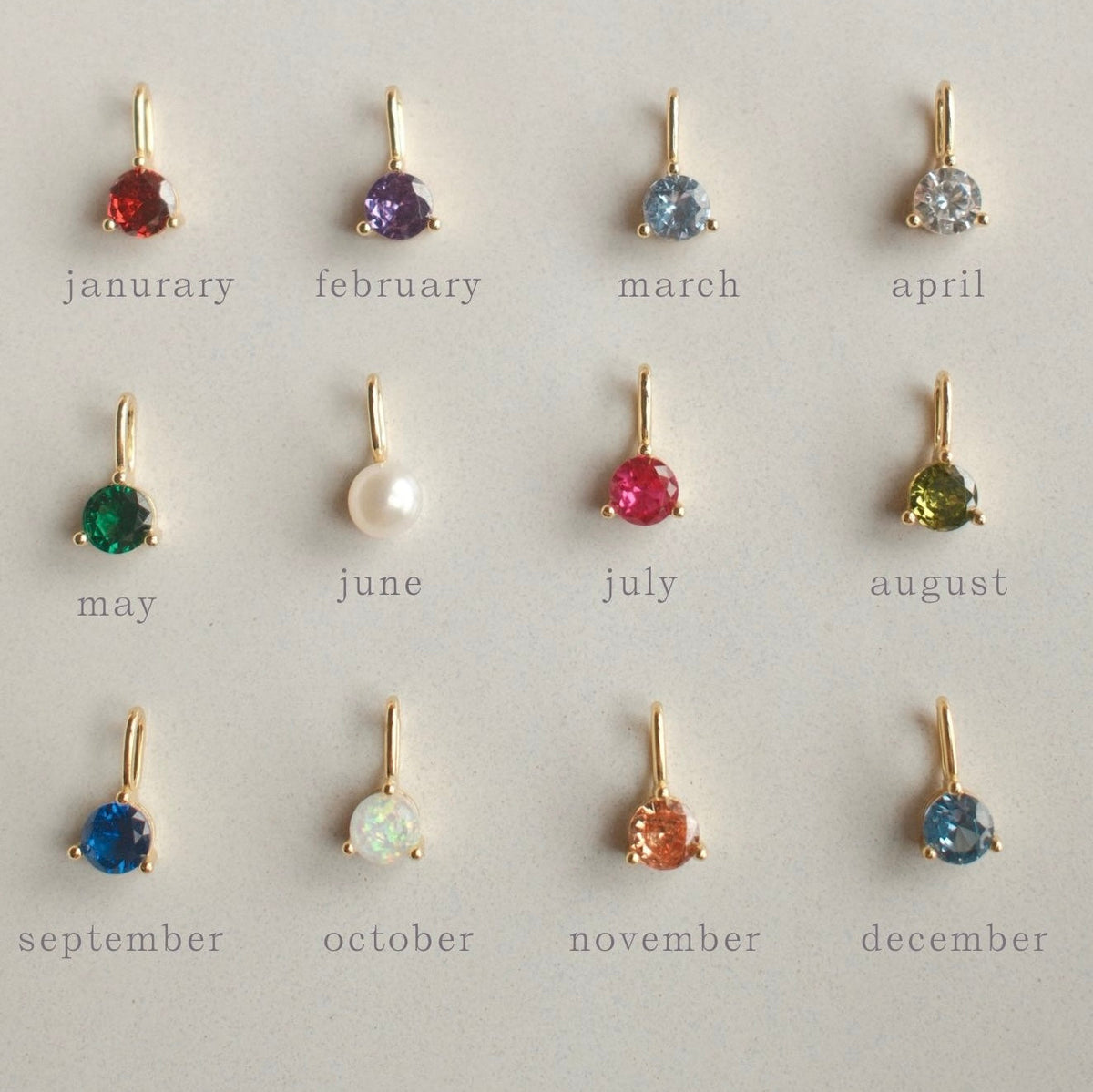 BIRTHSTONE CHARM