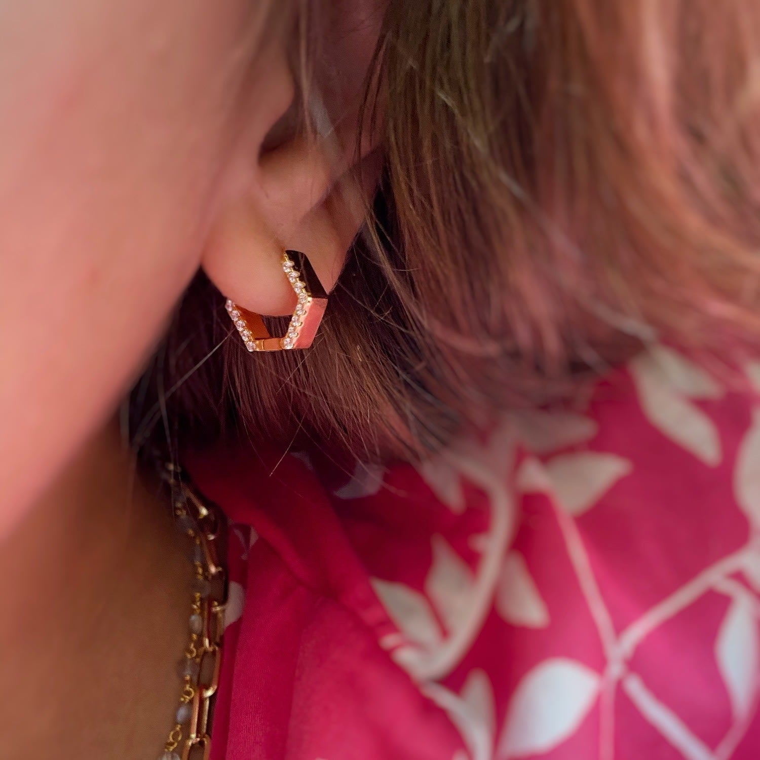 Hexagon Huggies Hoops