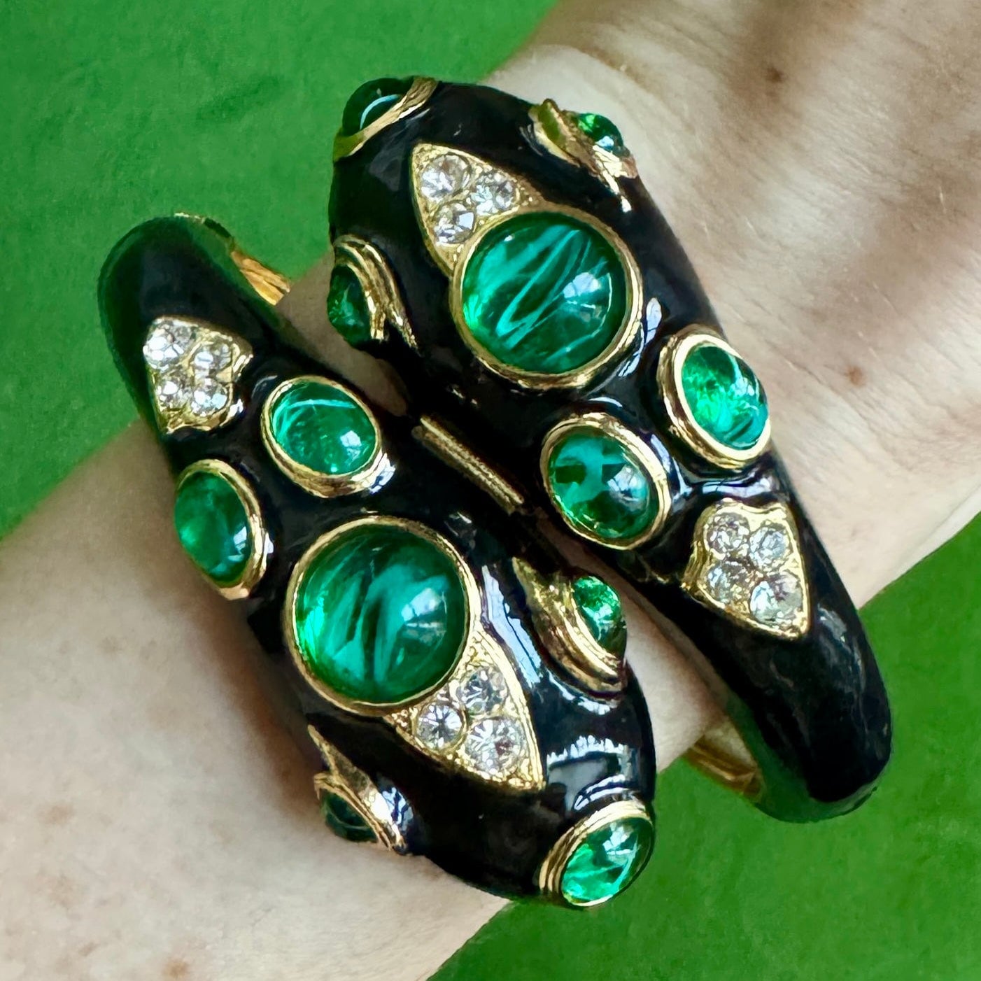 Black Double Headed Snake Bracelet