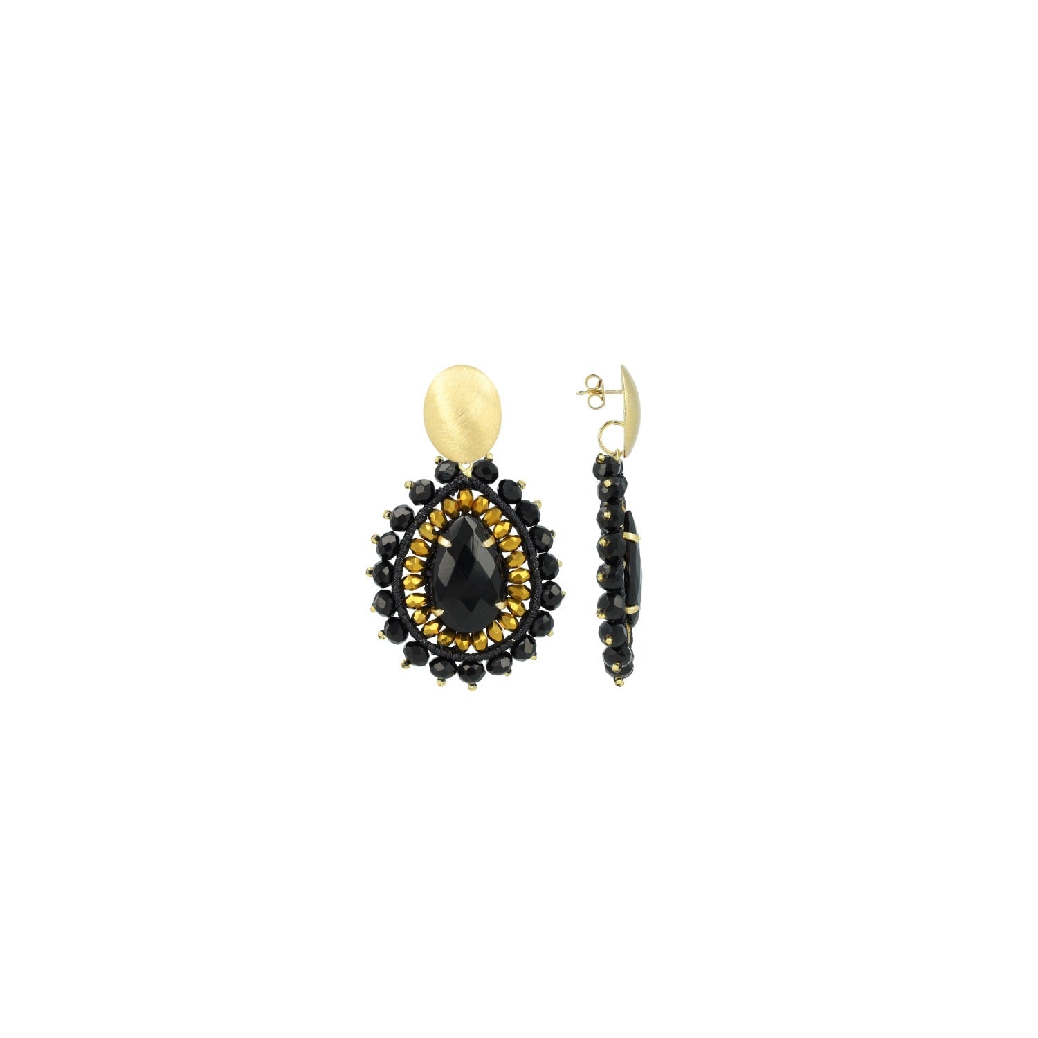 Black Earrings Berber Drop L
