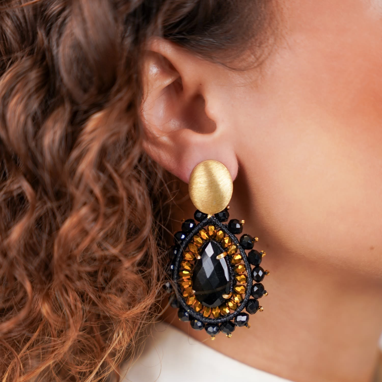 Black Earrings Berber Drop L