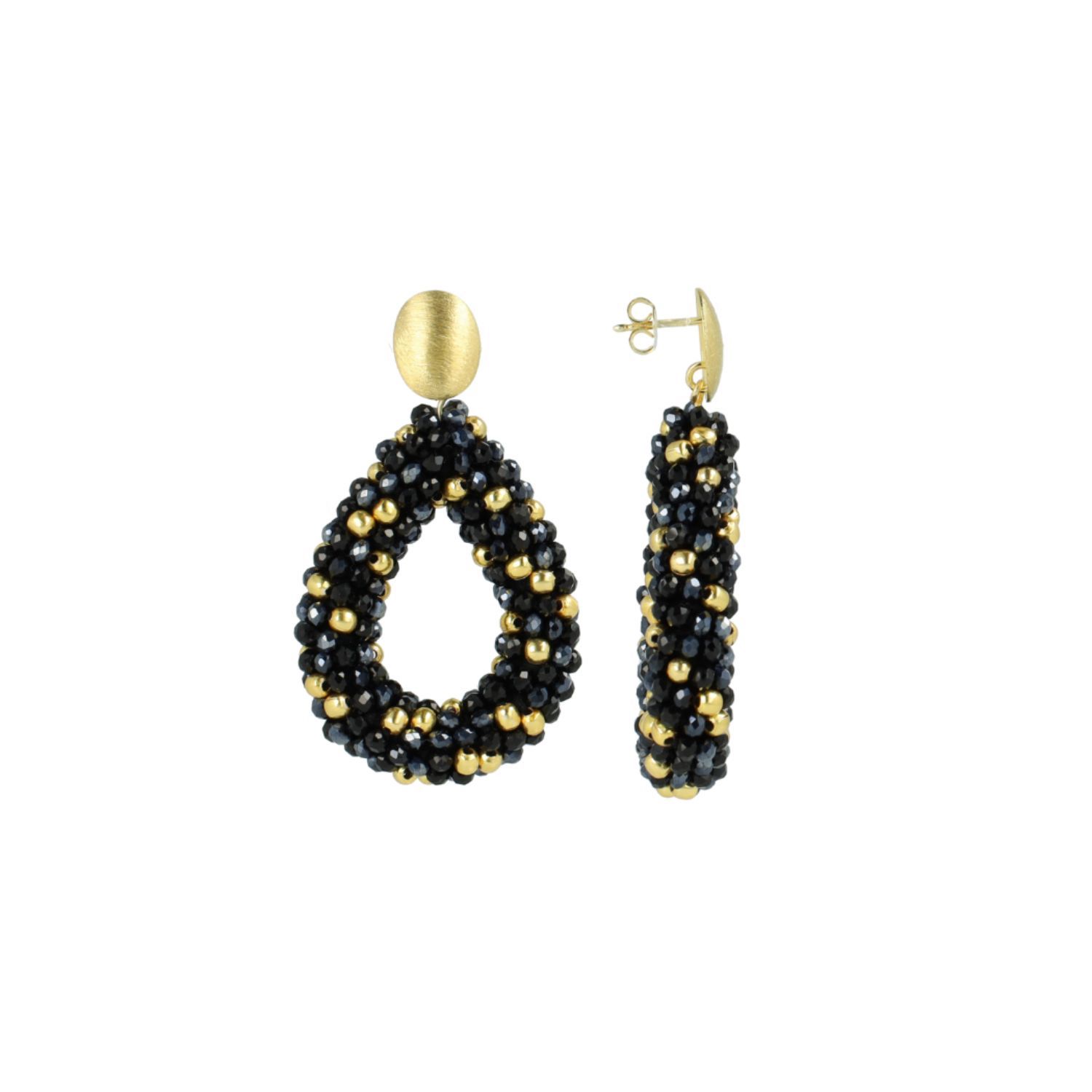 Black Earrings Berry Drop L