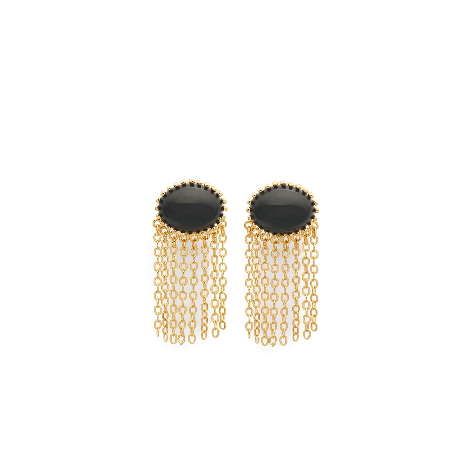 Black Gem Earrings