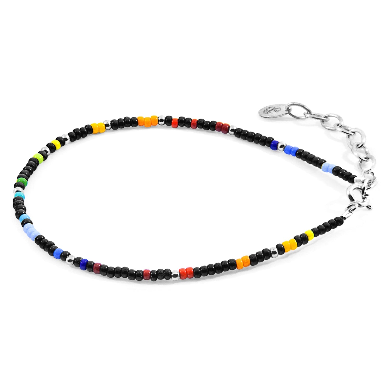 Black - Multicoloured Ellie Silver & Miyoko Glass Bracelet