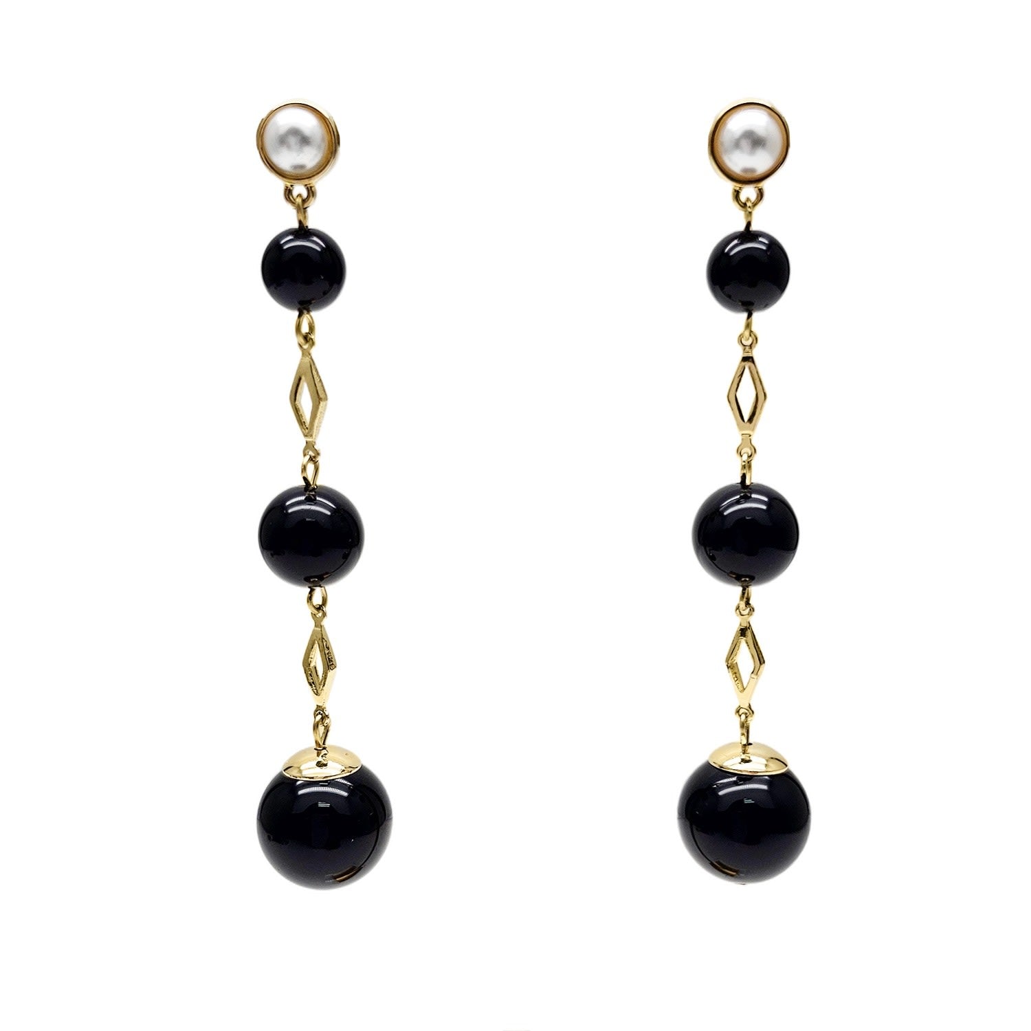 Black Obsidian Dangle Earrings