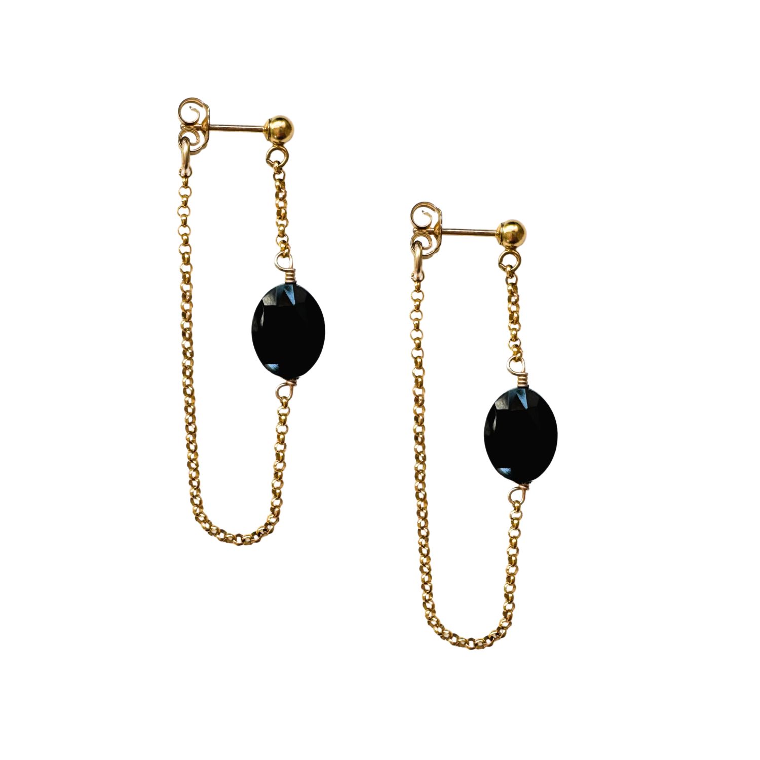 Black Onyx Gemstone Earring