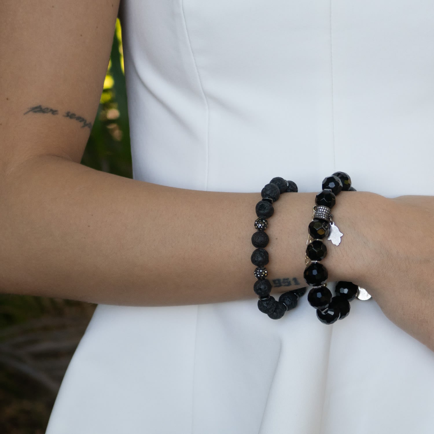 Black Protection Symbol Bracelet - Black