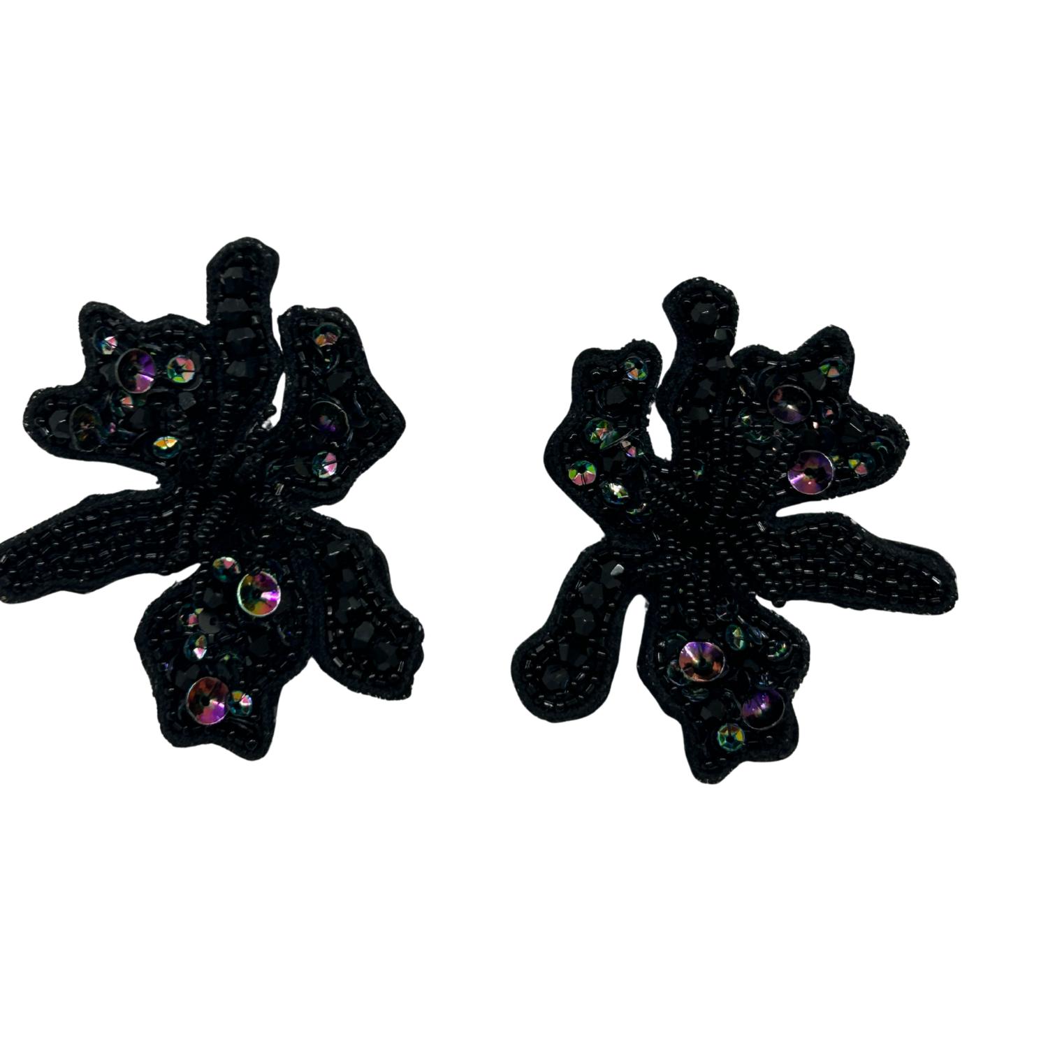 Black Rose Earrings