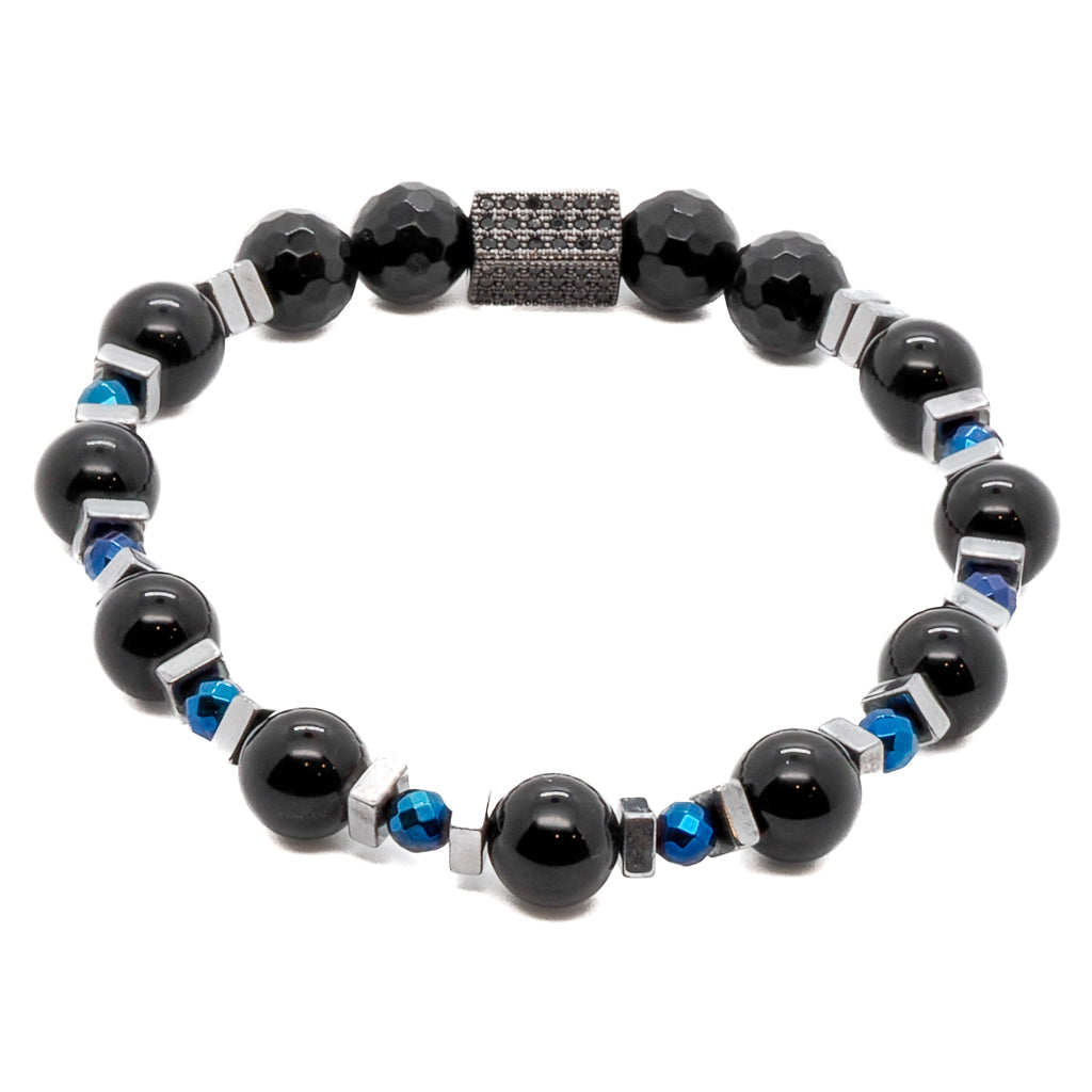 Black Shine Beaded Bracelet -Black
