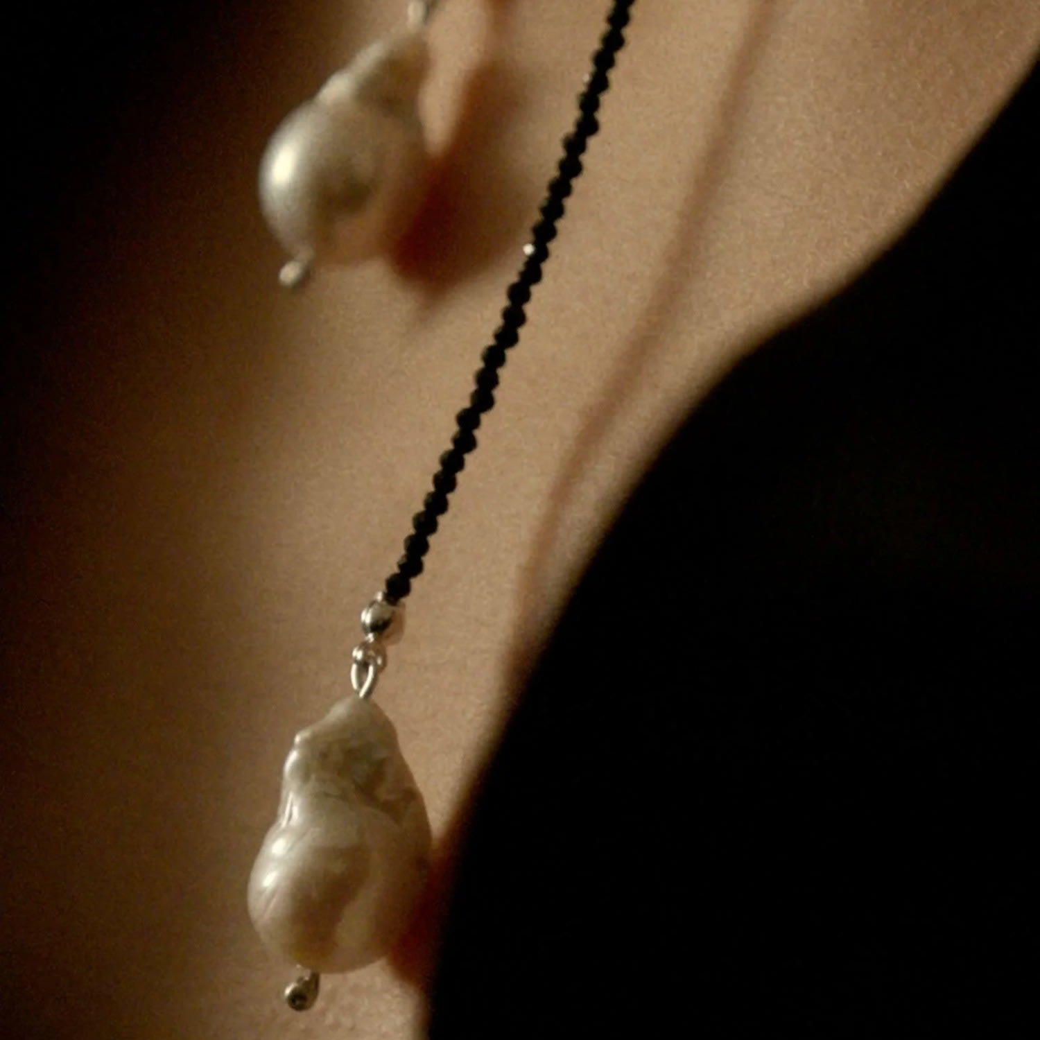 Black Swan Wrap Necklace