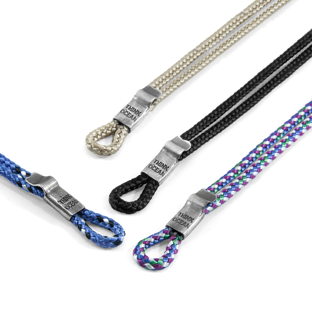 Think Le Rope Multicoloured Think Ocean Signature Silver & Rope Bracelet - Women