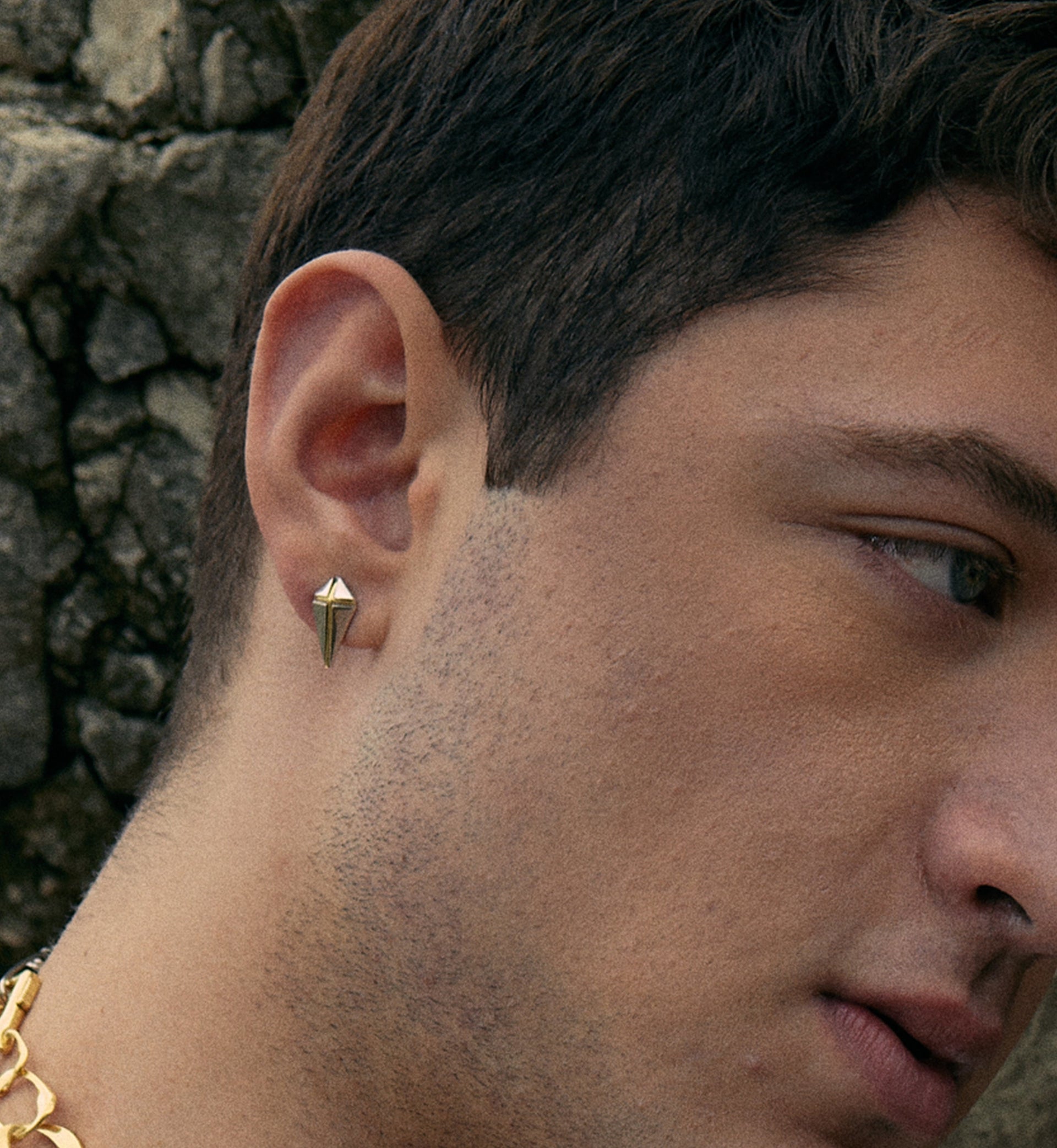 Blaze Gold And Silver Mini Earring Mono