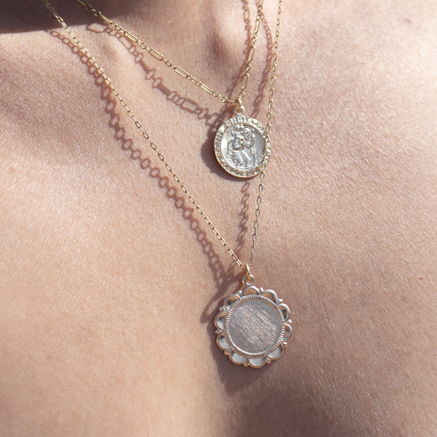 Bleeker St Charm Charm Pendant Gold Filled Layering Necklace Chain Delicate Chain