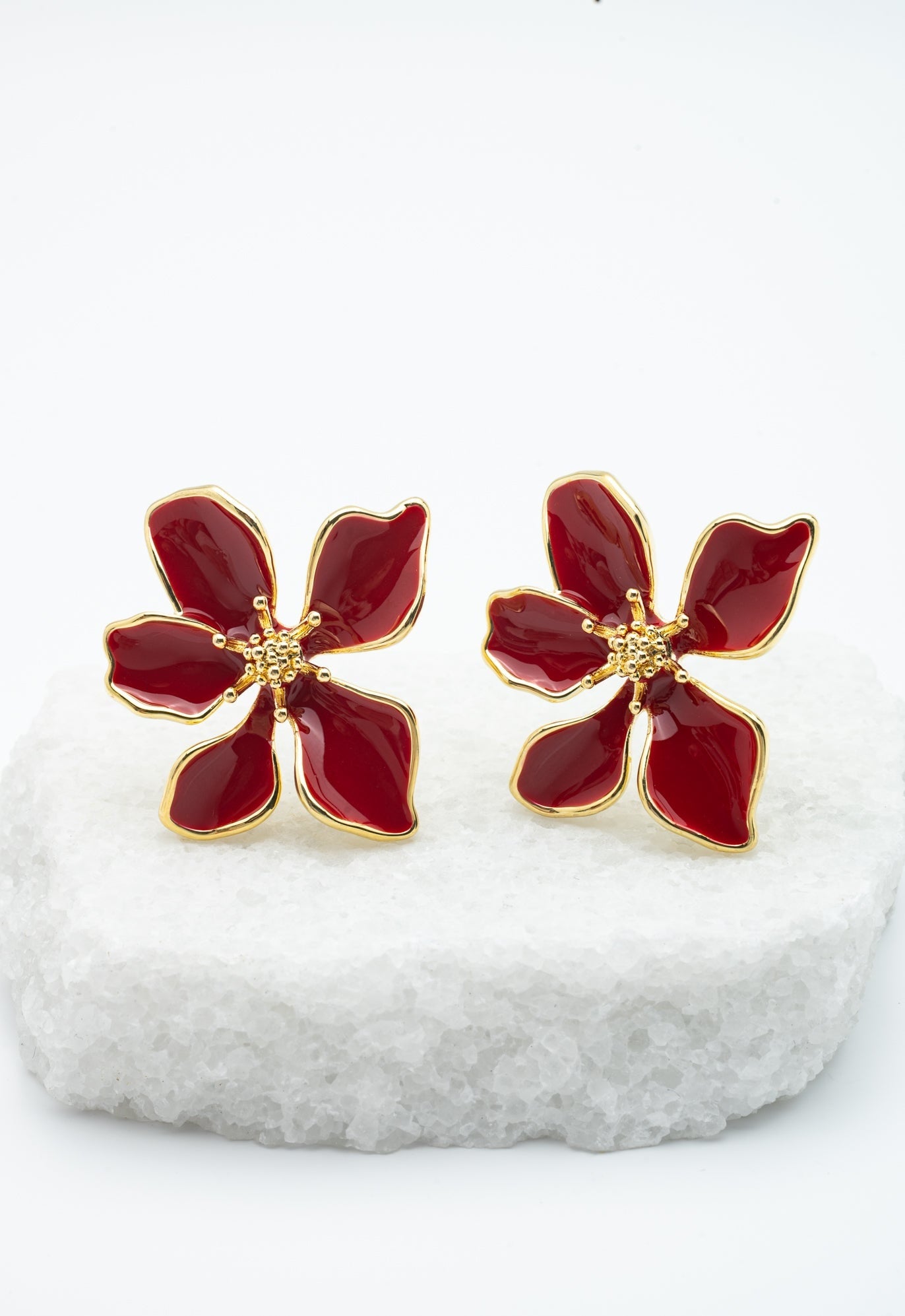 Bloom Earrings In Red