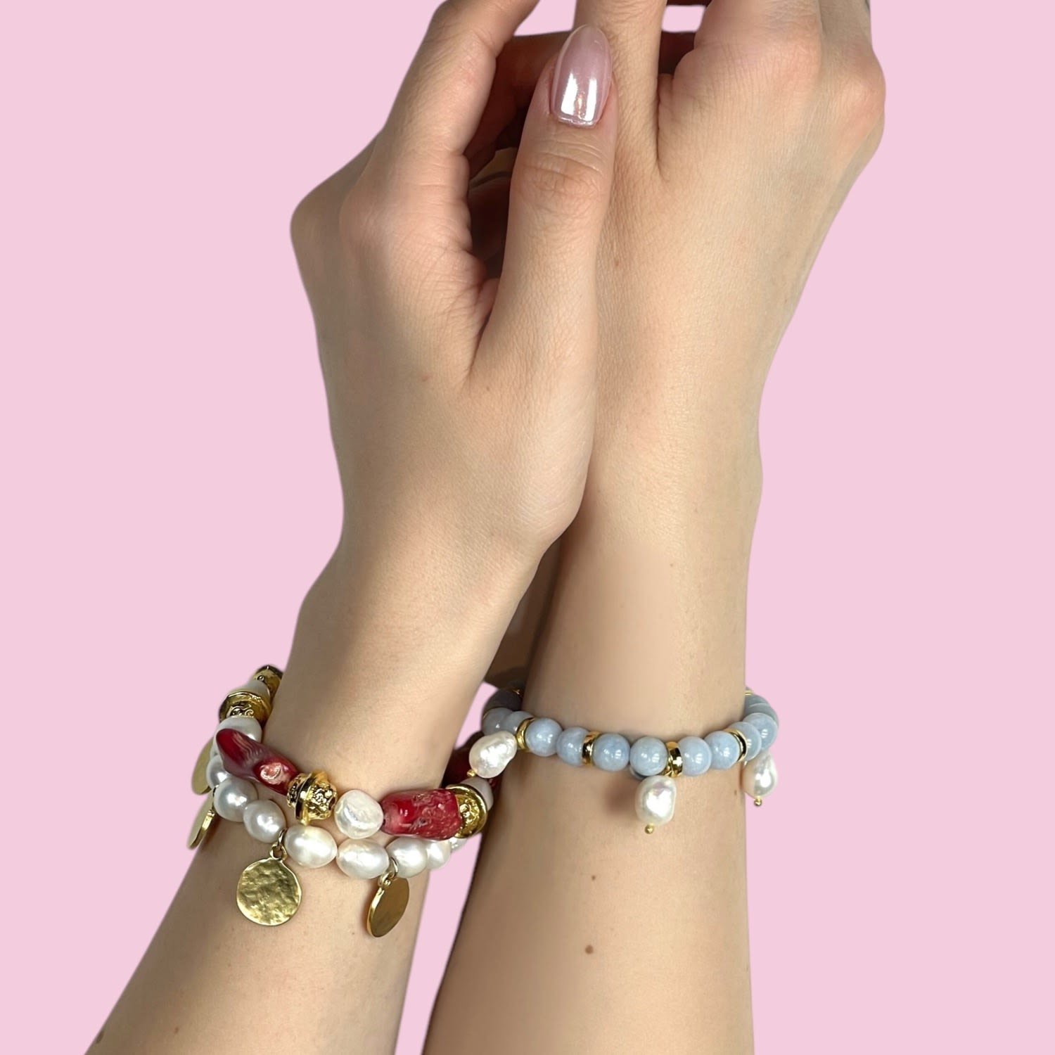 Blossom Coral Beaded Bracelet