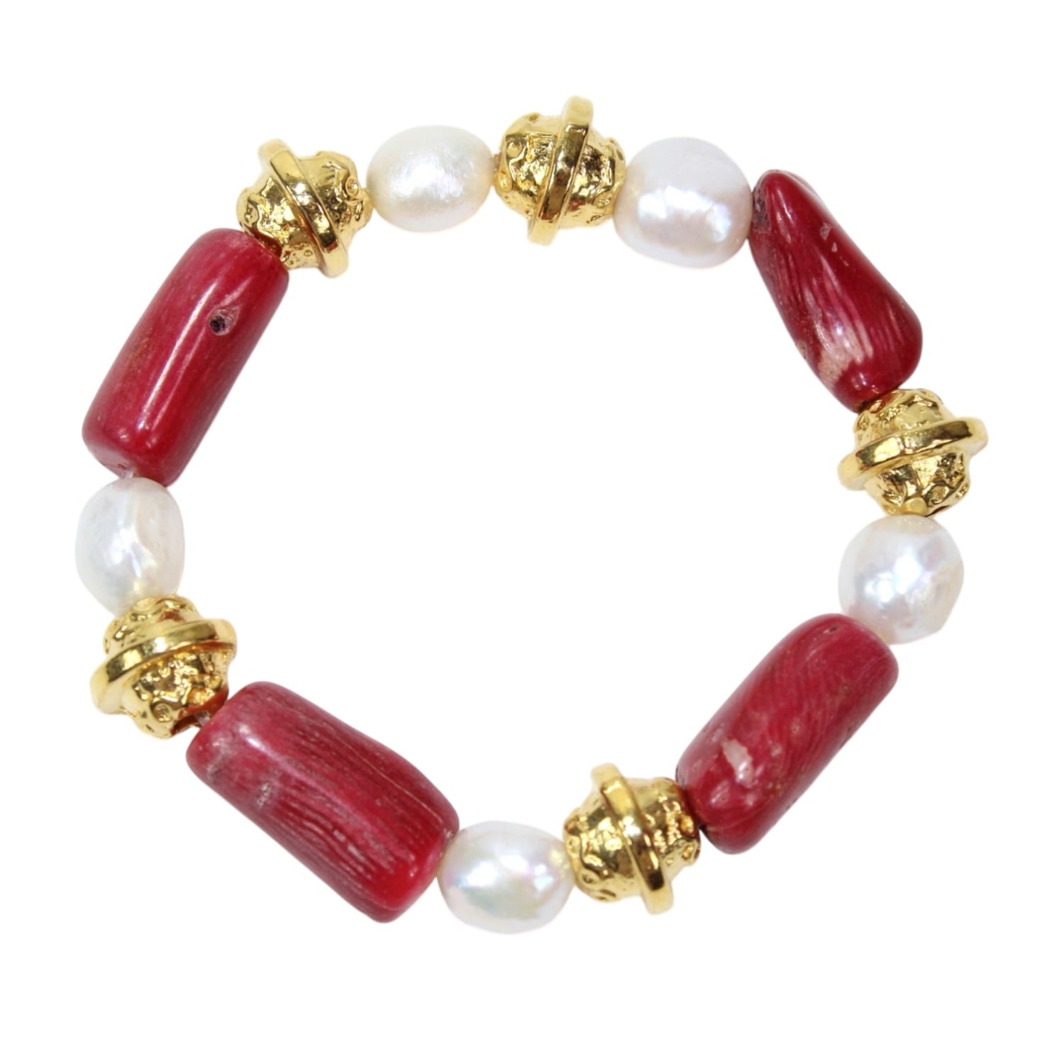 Blossom Coral Beaded Bracelet