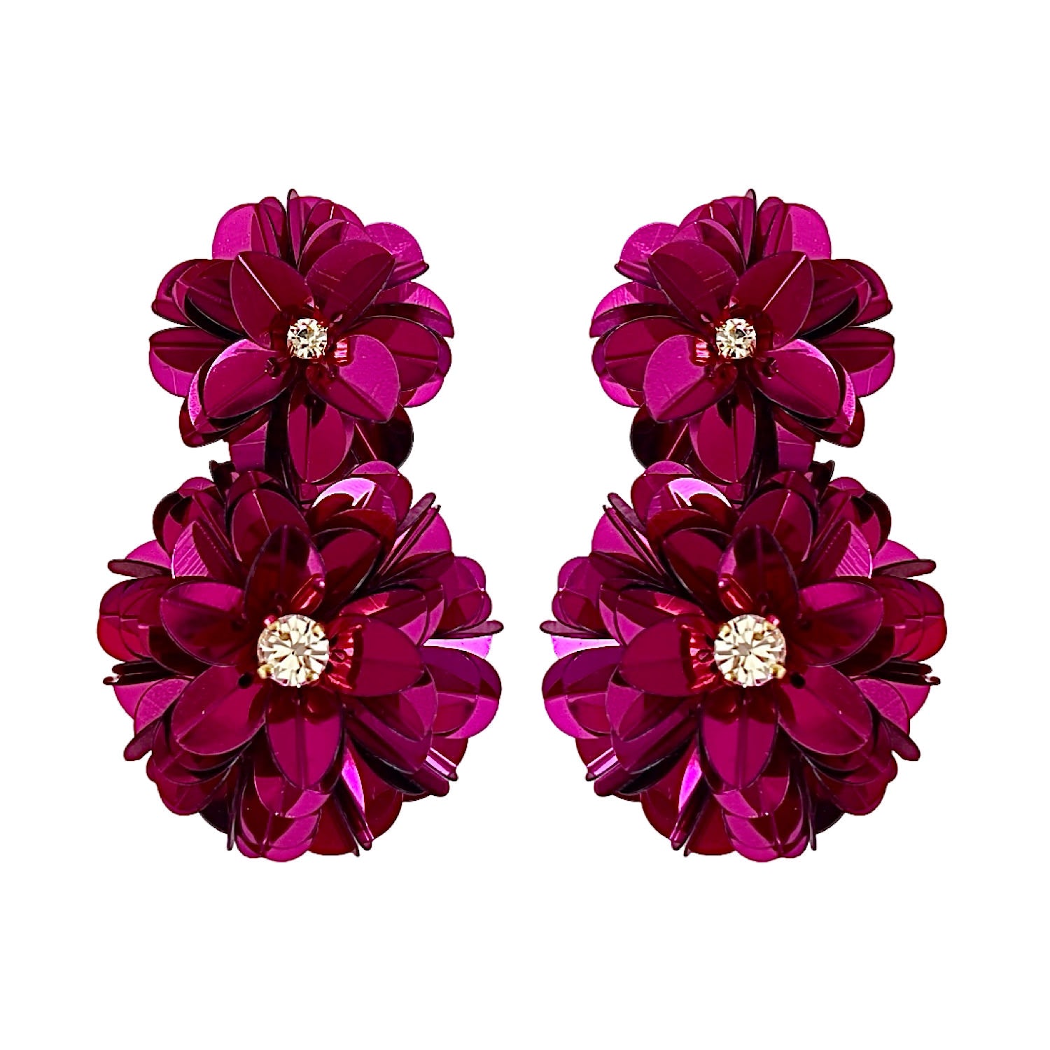 Blossom Drop Earrings Fuchsia