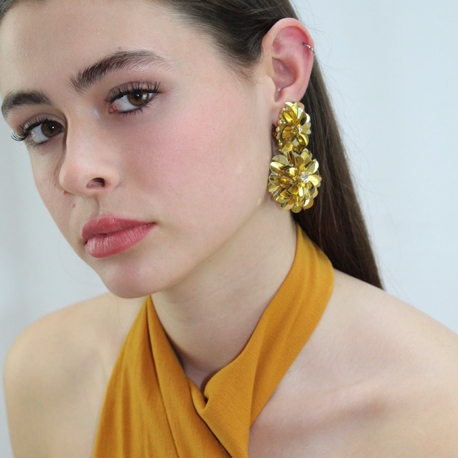 Blossom Drop Earrings Gold
