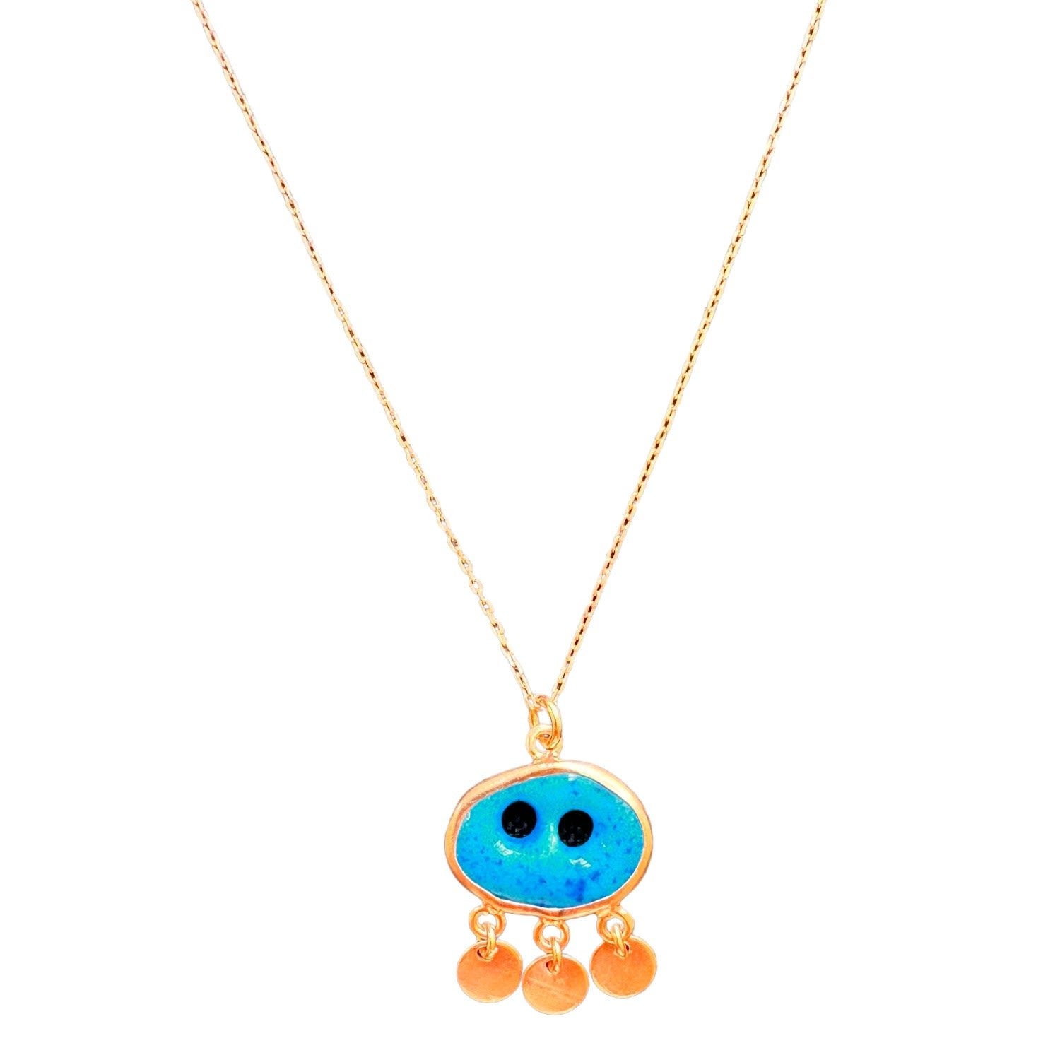 Blue Charm Silver Necklace