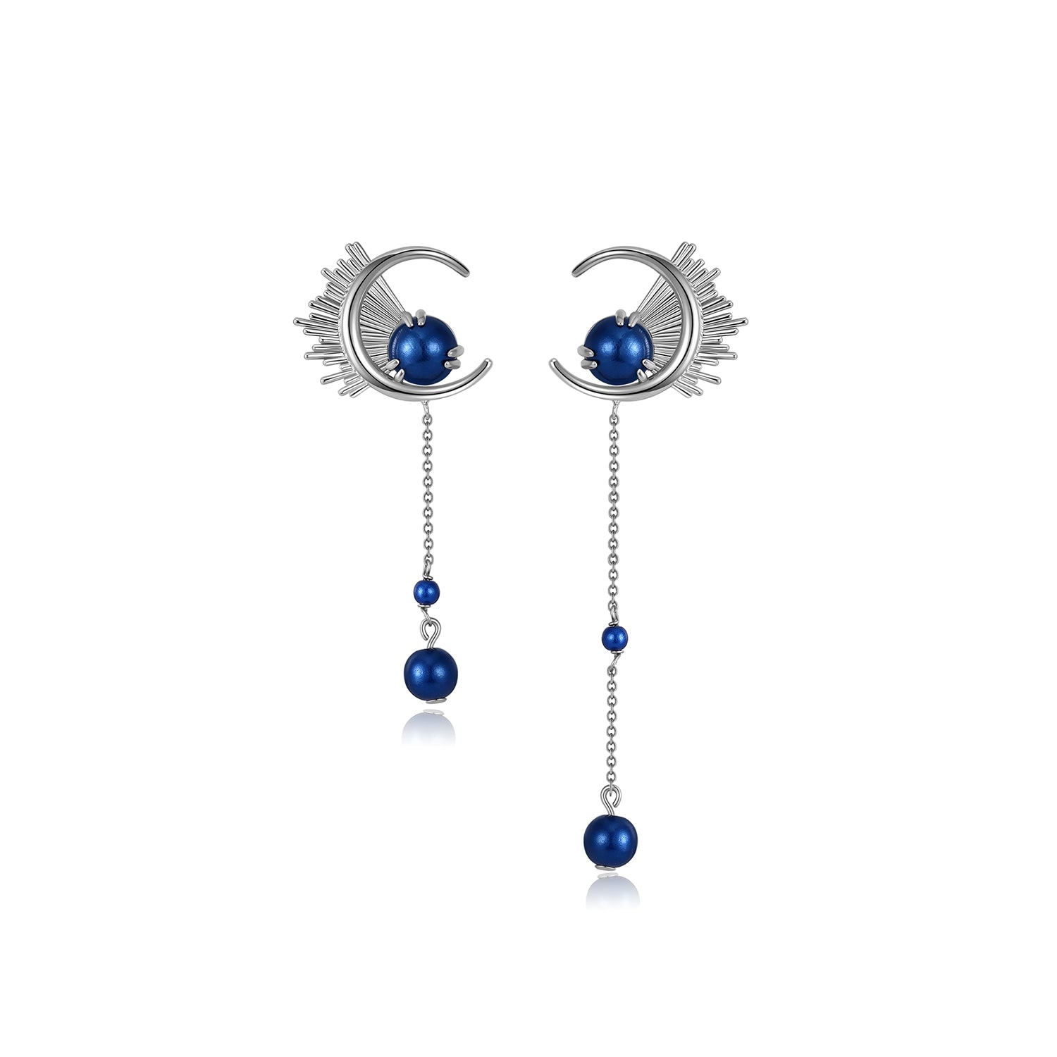 Blue Dandelion Earrings