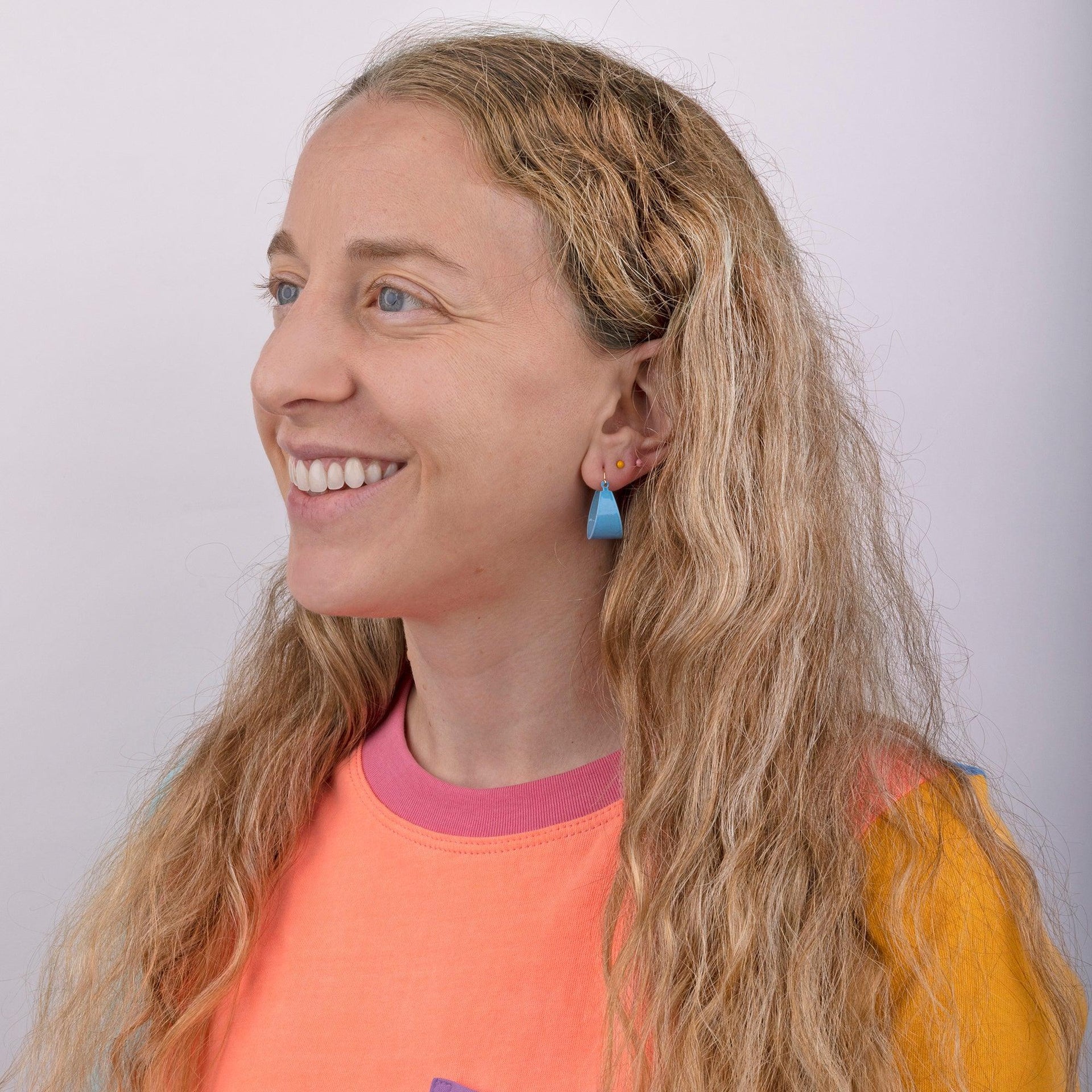 Blue Hoop Vintage Earrings