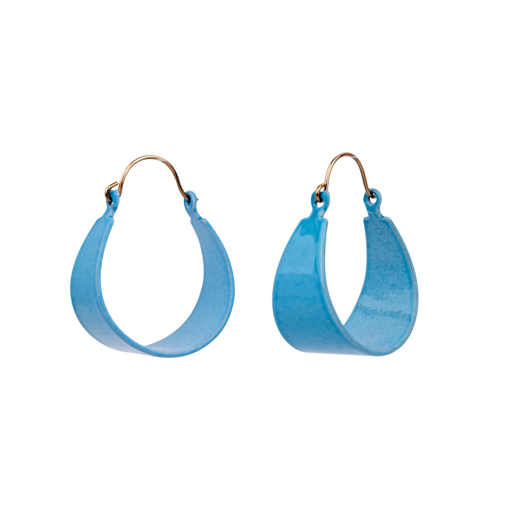 Blue Hoop Vintage Earrings