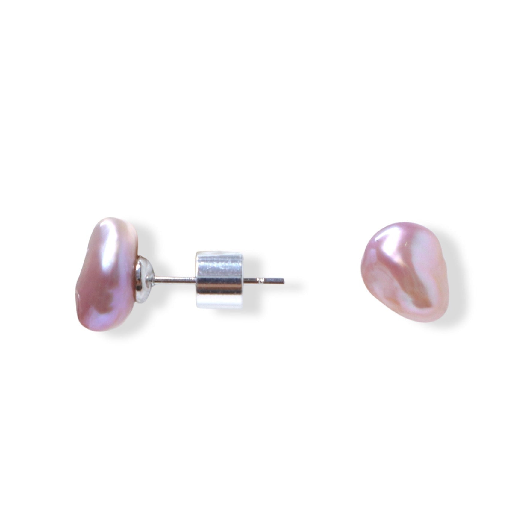 Blush Keshi Pearl Stud Earrings