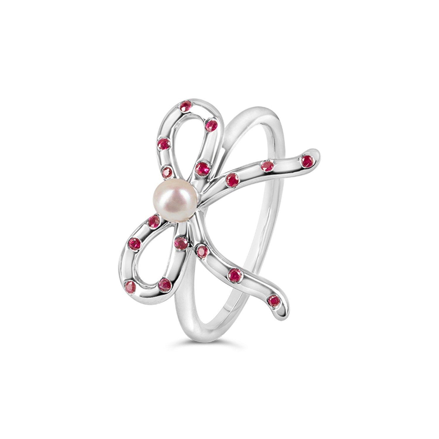 Blushing Bow Ring - Silver