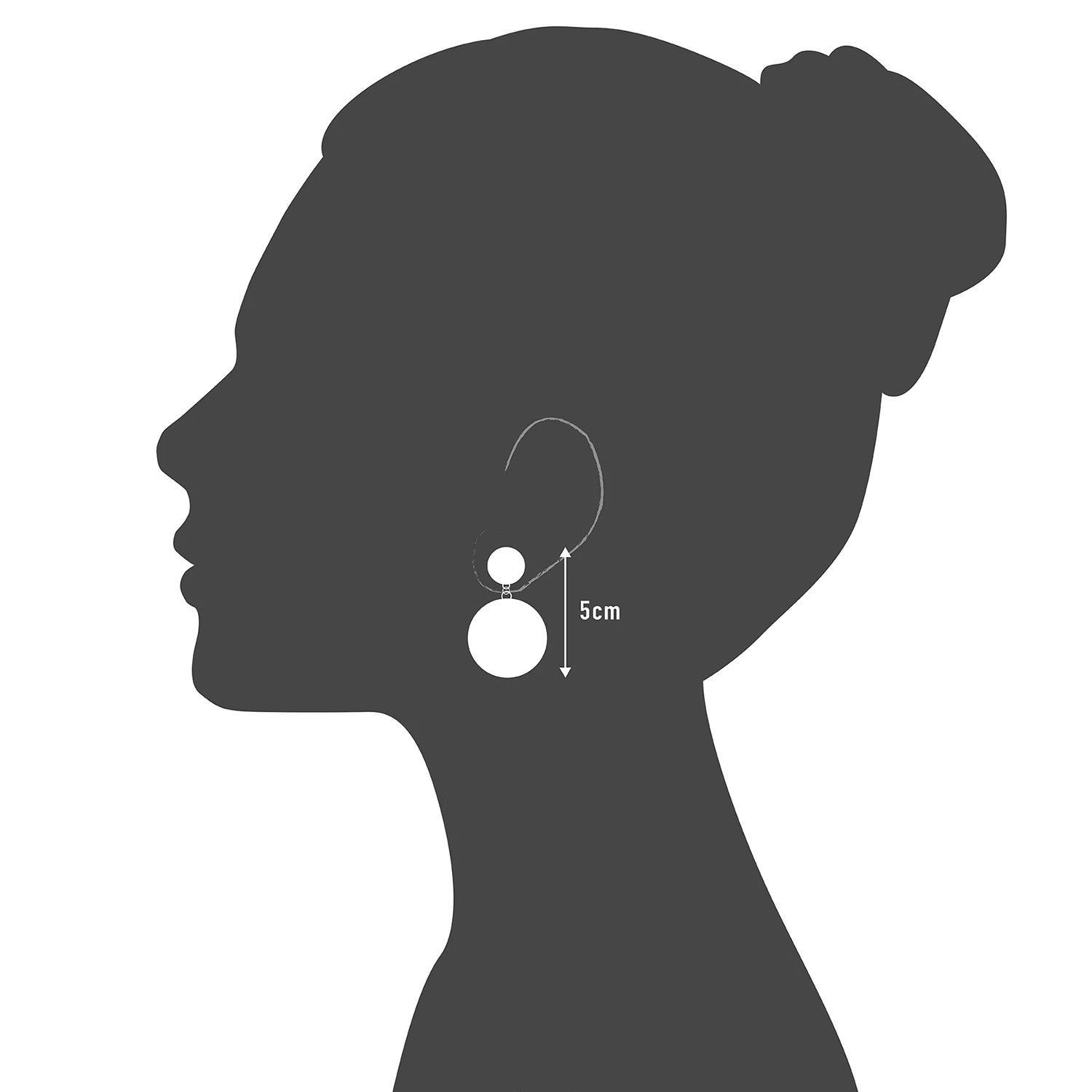 Double Circle Statement Drop Earrings - Spirit Of Place City Steel