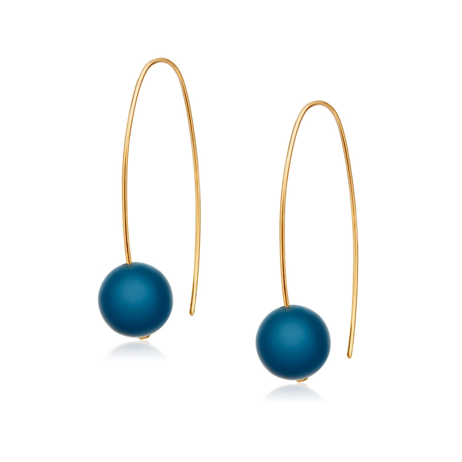 Jewel Globe Hoops - Azure