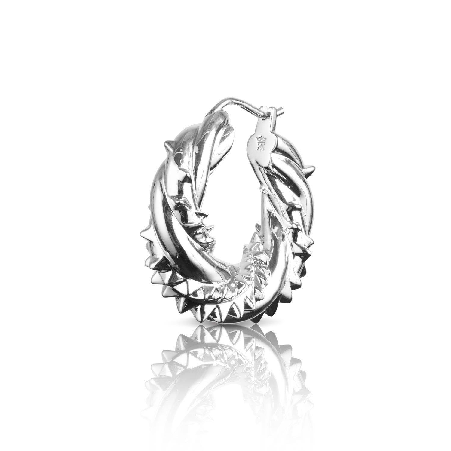 Entwined Serpent Hoops Silver
