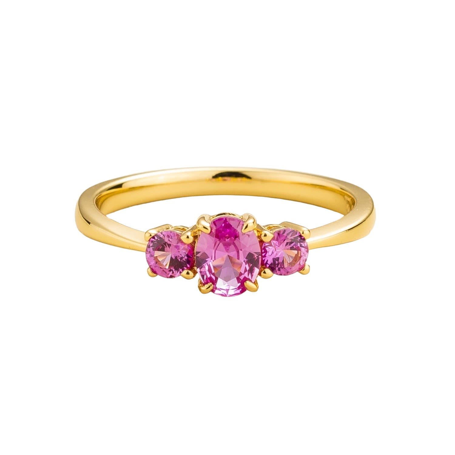 Boble Ring In Pink Sapphire Set In Gold