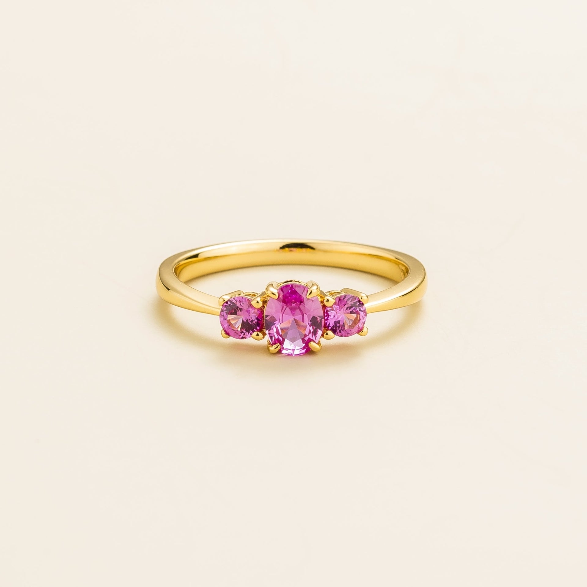 Boble Ring In Pink Sapphire Set In Gold
