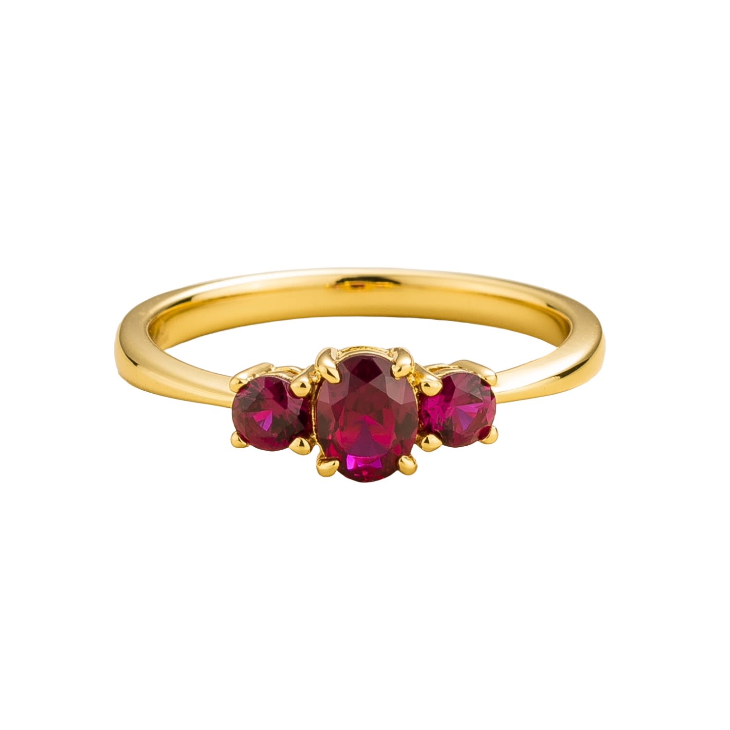 Boble Ring In Ruby Set In Gold