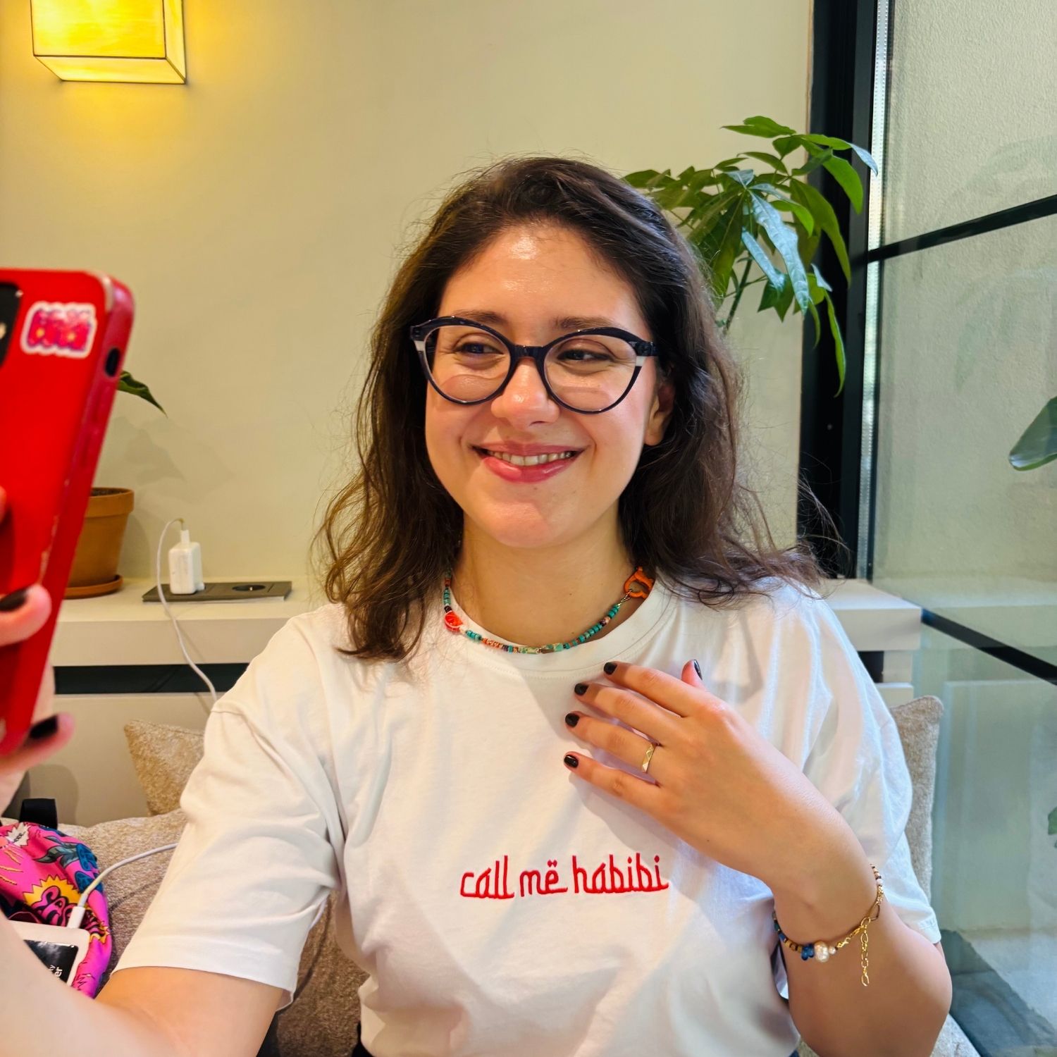 Bodrum – Handmade Citrus Necklace With Murano Glass Tangerine Fruit Charm, Green Variscite & Floral Beads