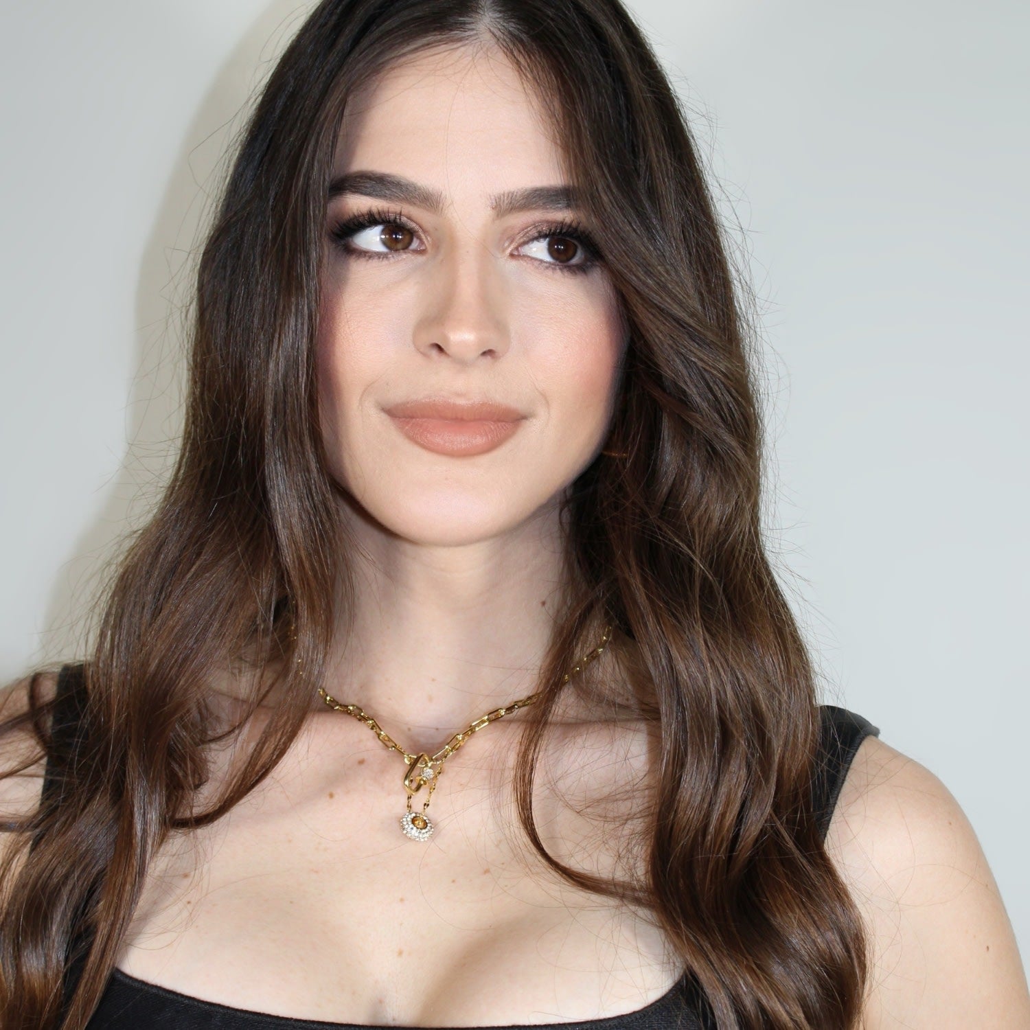 Boho Chic Gold Carabiner Sphere Layered Necklace