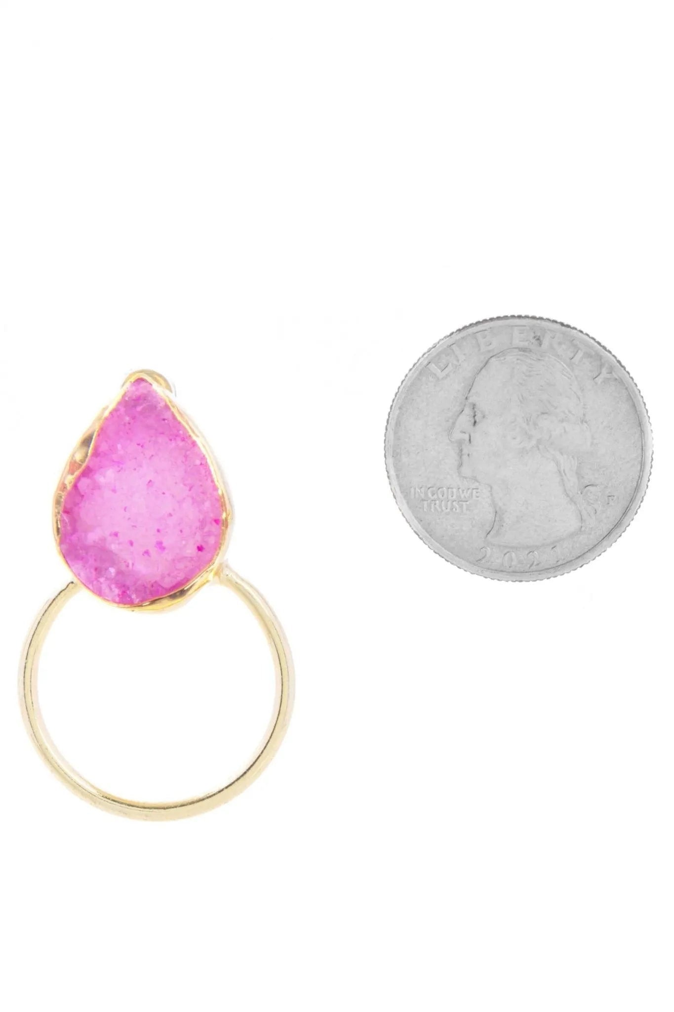 Boho Hoop Druzy Earrings