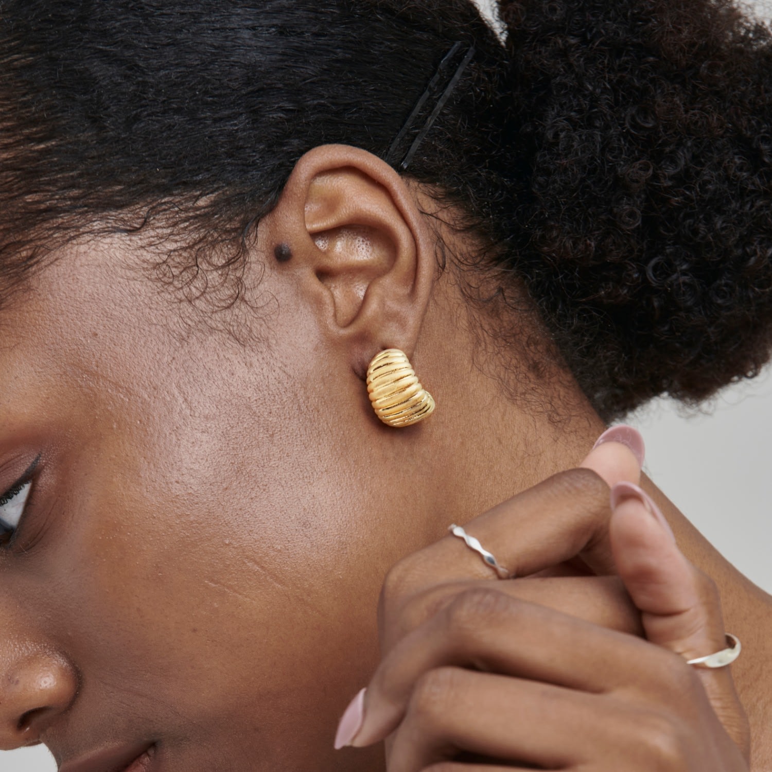 Bold French Earrings Gold