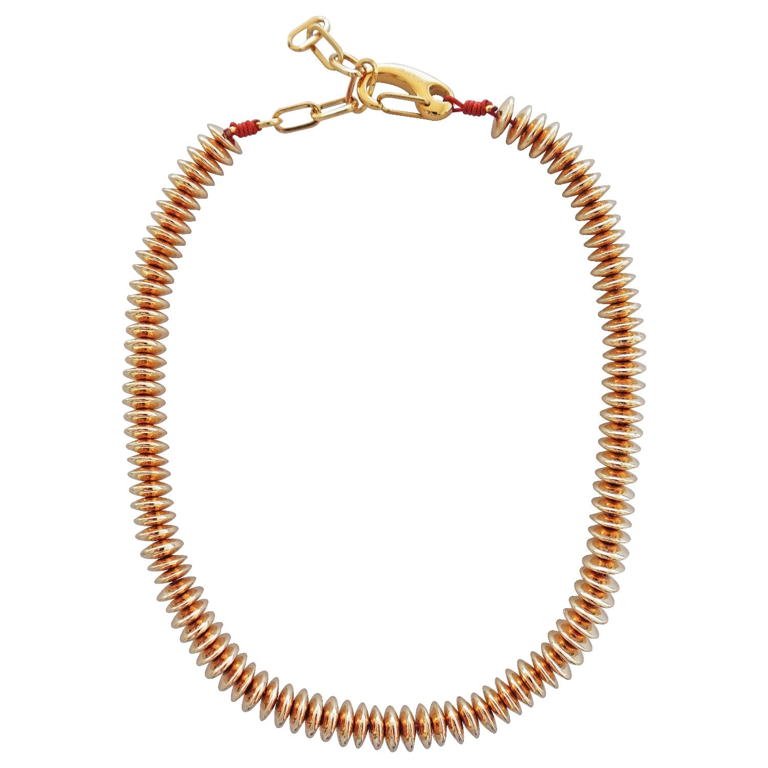 Bold Golden Beaded Necklace Monopoli
