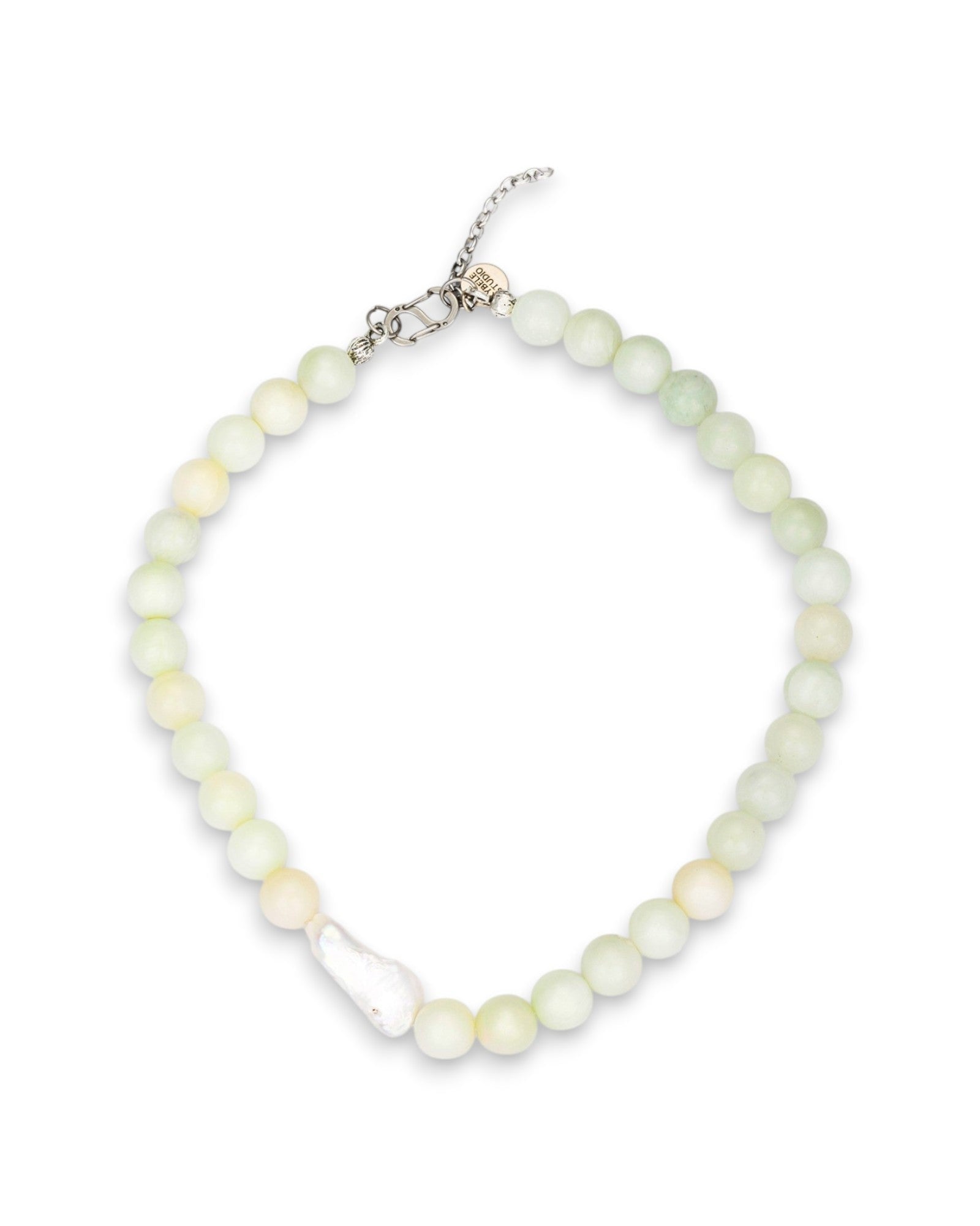 Bonbon Necklace With Jade & Pearl Accent