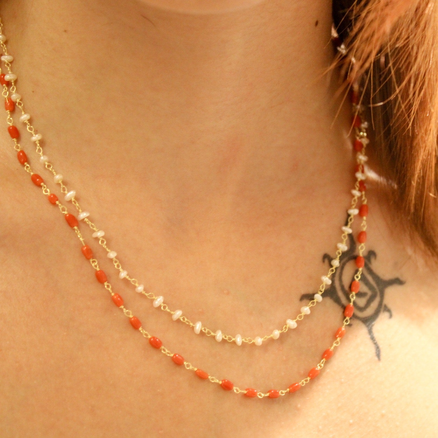 Bosphorus Coral Chain Necklace