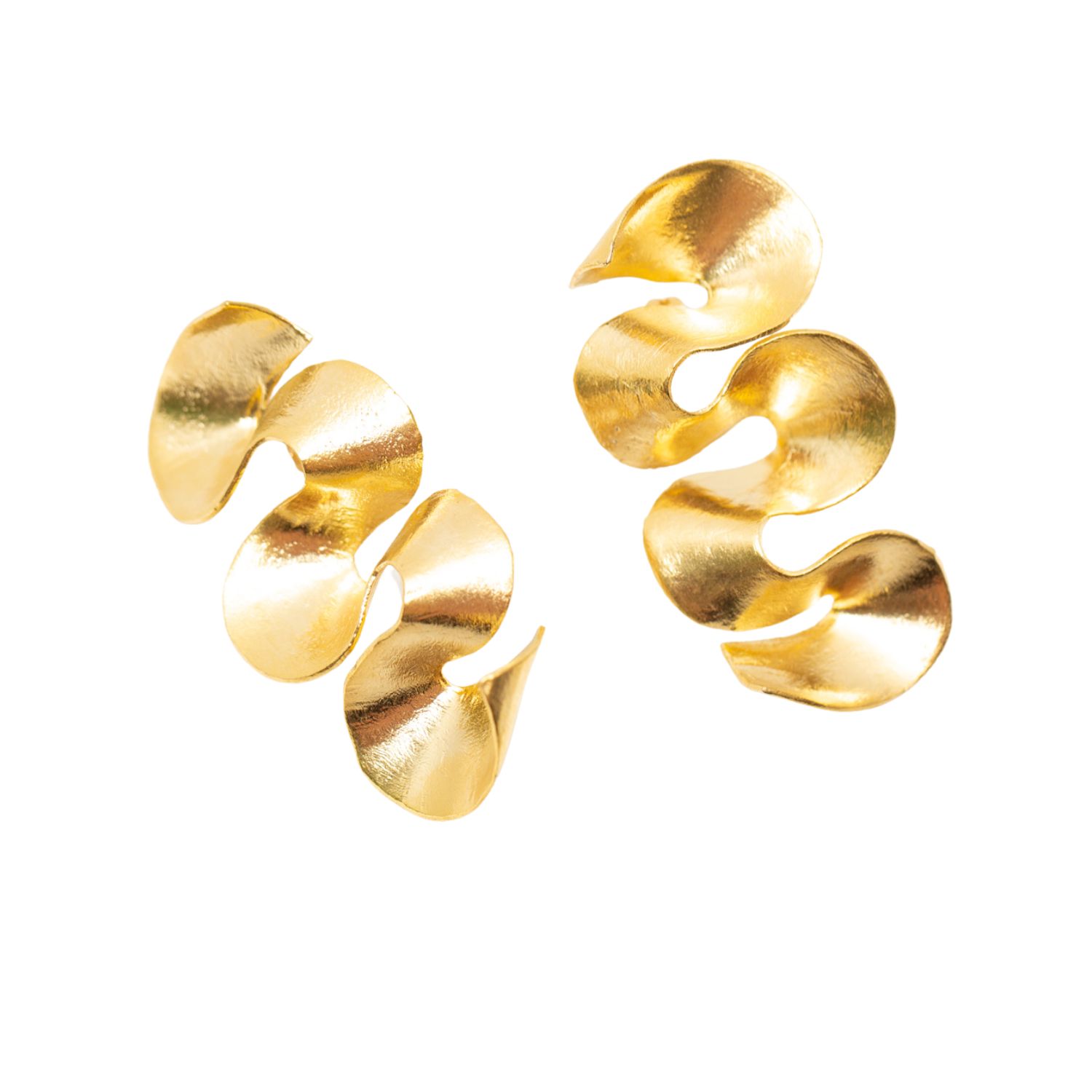 Bosphorus Wave - Statement Earrings 24K Gold Plated