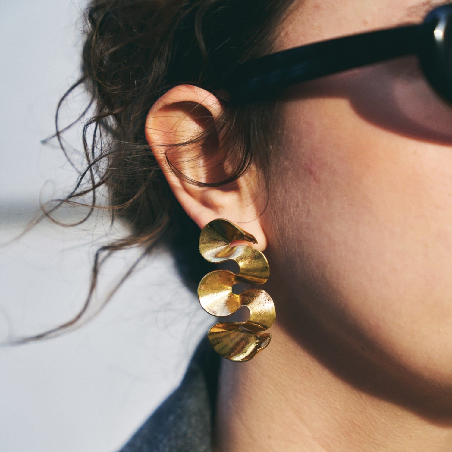 Bosphorus Wave - Statement Earrings 24K Gold Plated