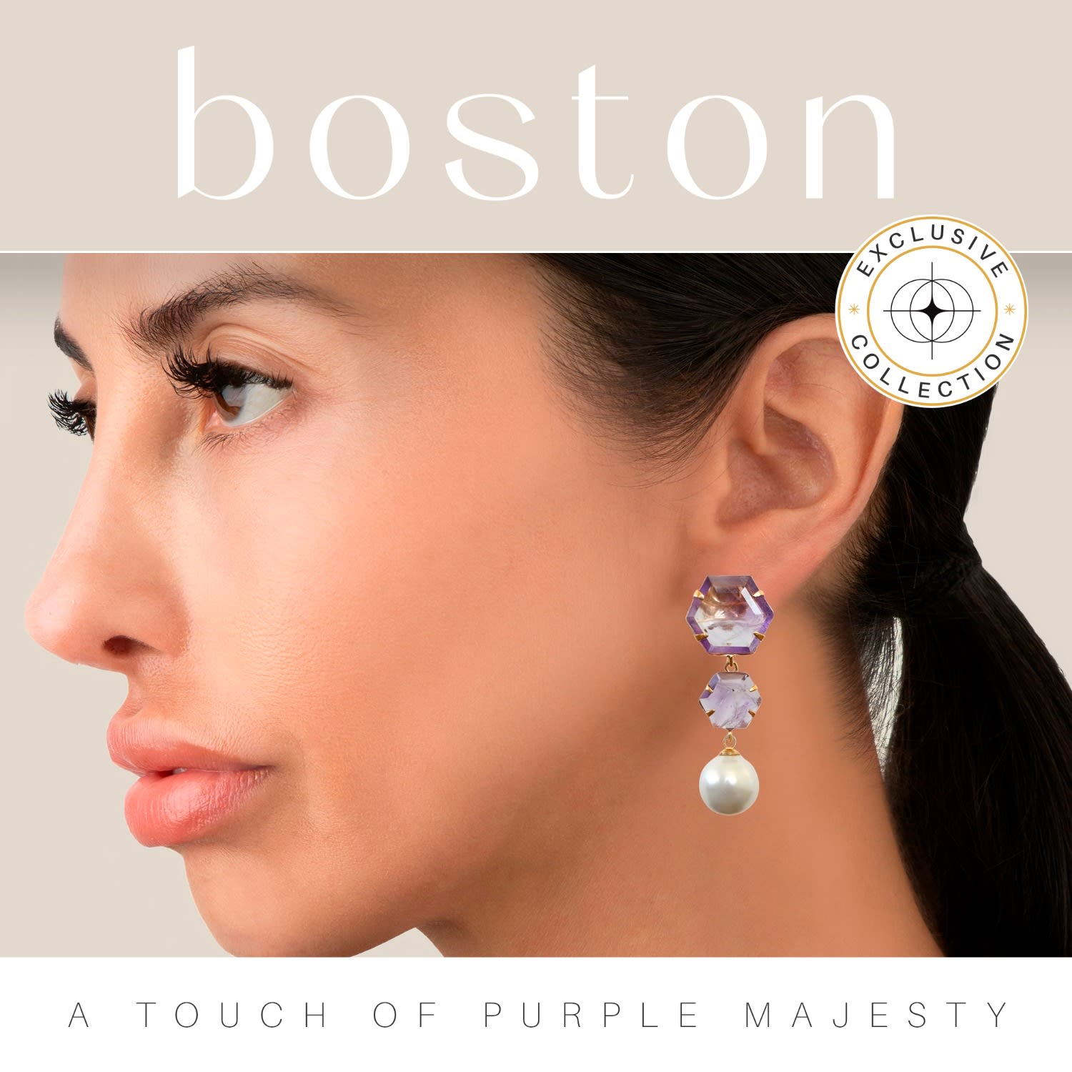 Boston Earrings Push Back