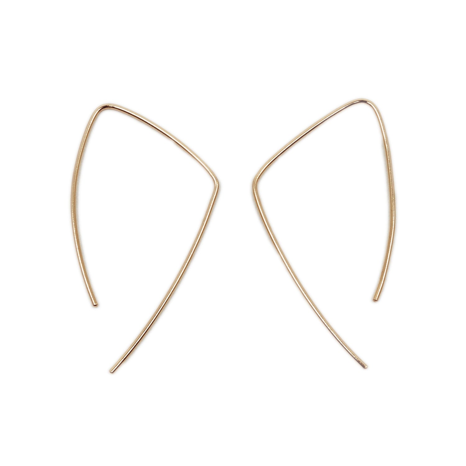 Gold Bow Hoops