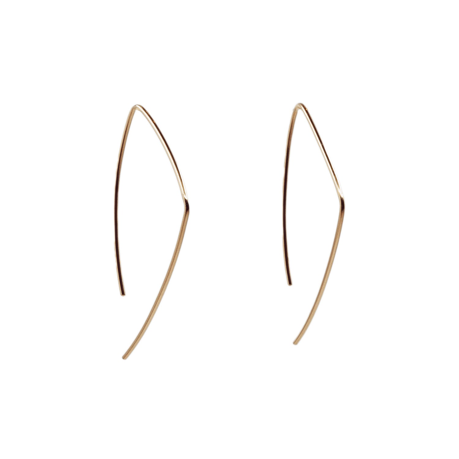 Gold Bow Hoops