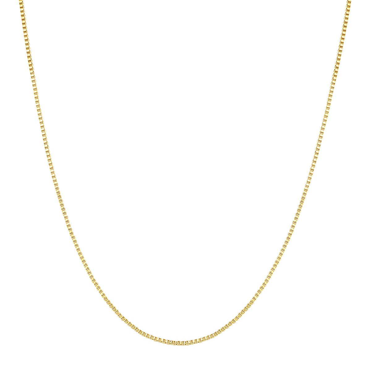 Box Chain Link Necklace Gold