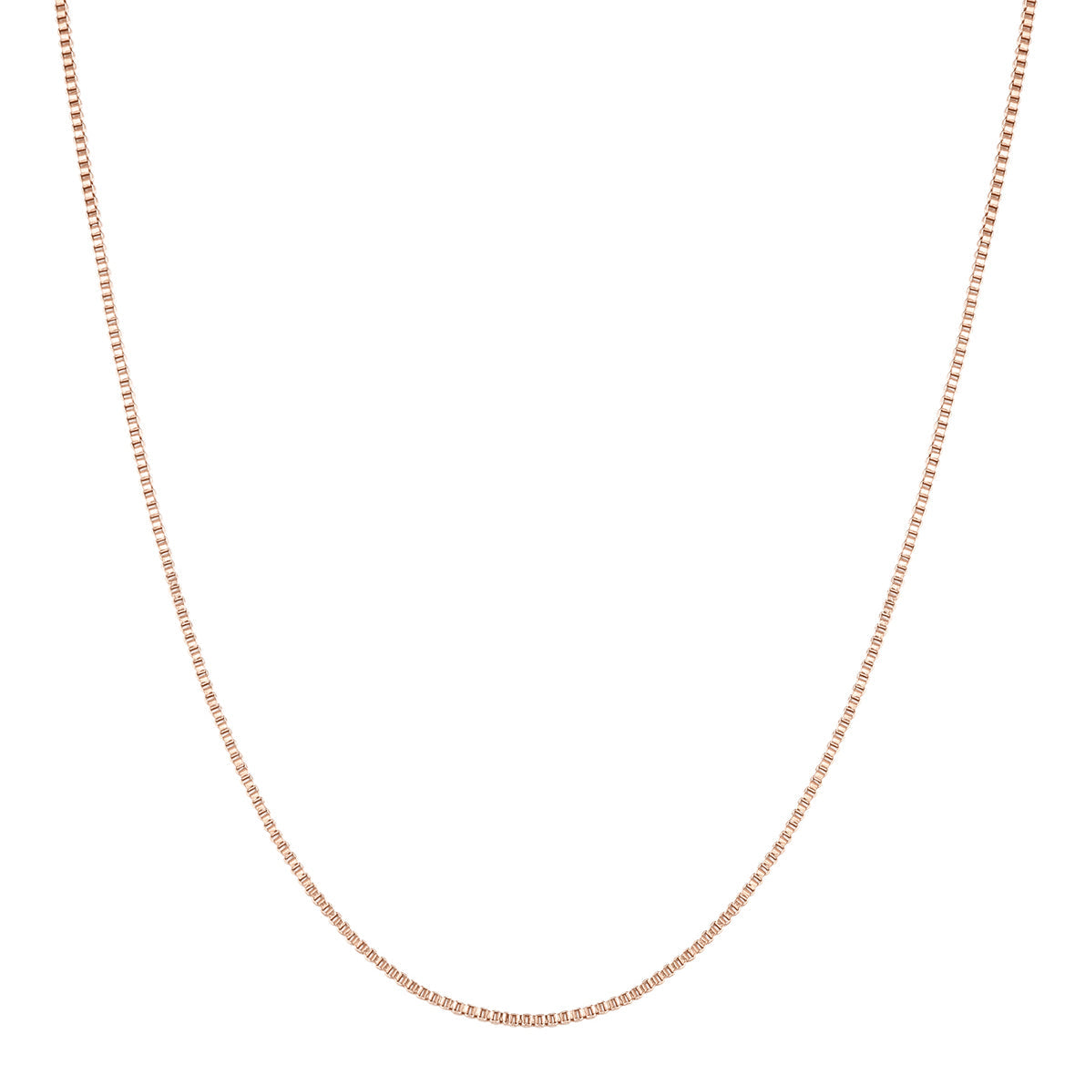 Box Chain Link Necklace Rose Gold