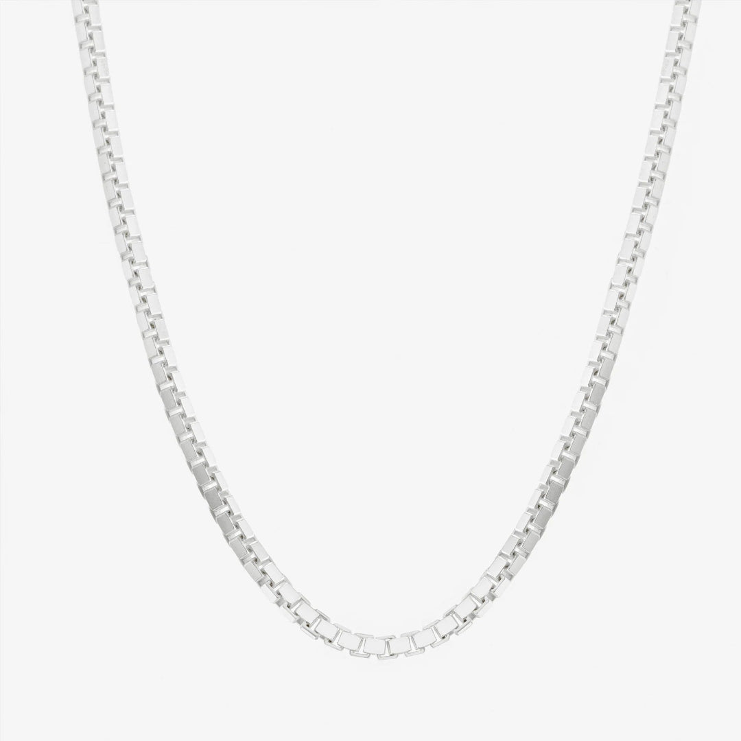 Silver Boxed Chain Necklace